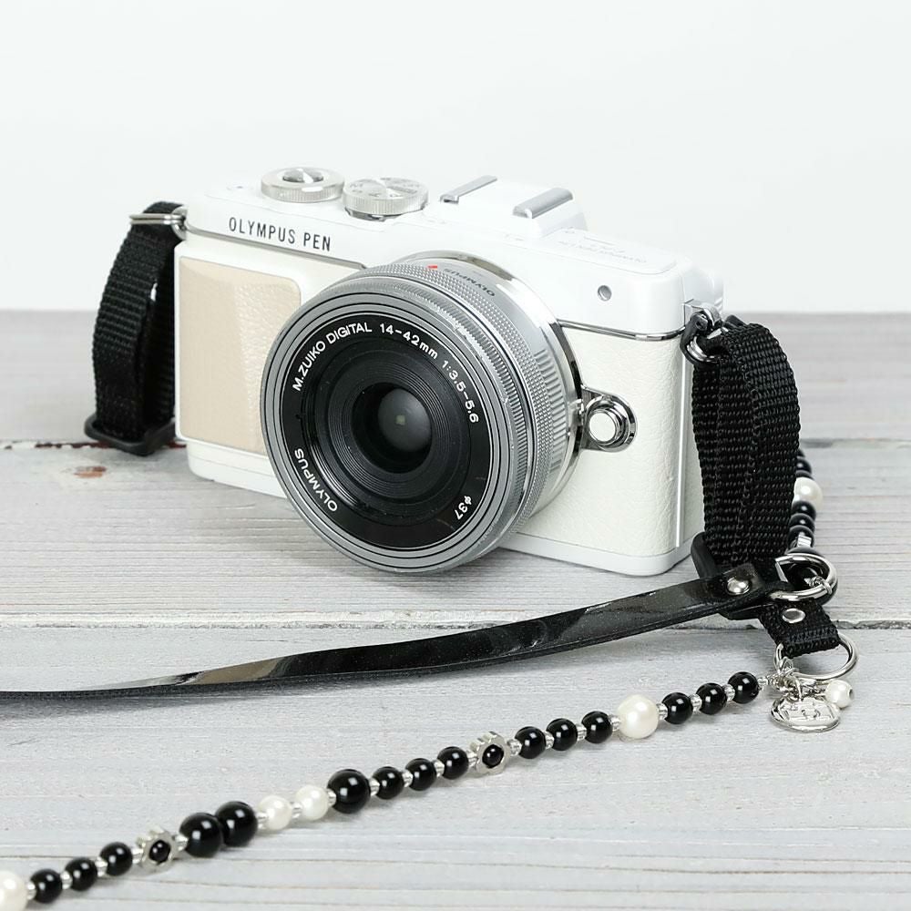 OLYMPUS コンパクトフィルムカメラ E.Zuikoレンズ　ストラップ付き カメラストラップ / ブラックチョコビーンズ | ミーナ