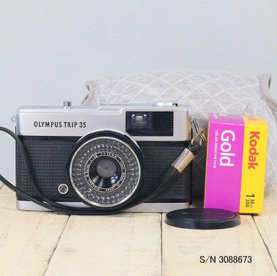 中古】【送料無料】【保証付】OLYMPUS TRIP 35 S/N 1181043（ケース 