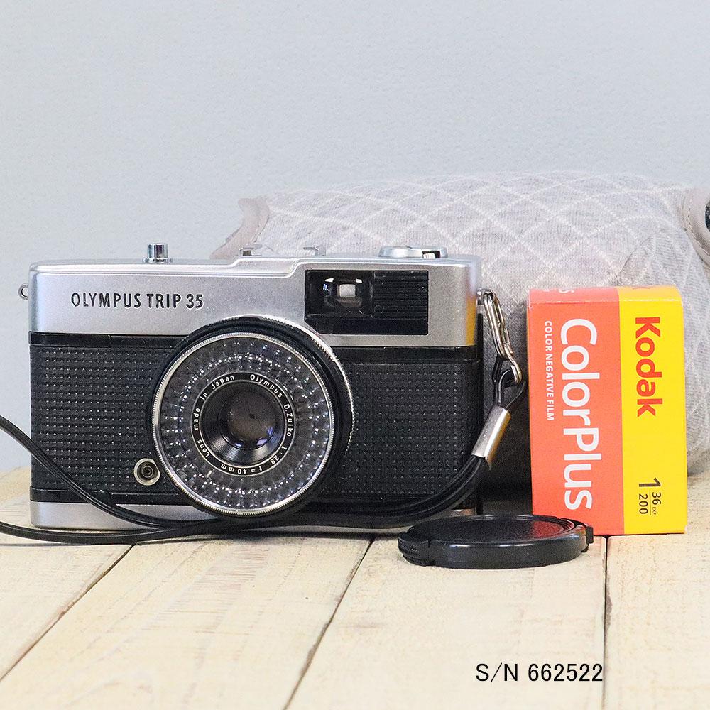 中古】【送料無料】【保証付 】 OLYMPUS TRIP 35 S/N 1103365（ケース